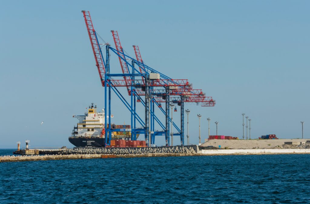 Odesa,,Ukraine,-,06,30,2021:,Loading,A,Ship,With